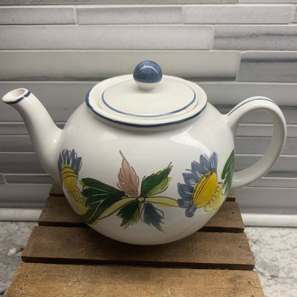 Colorful Ceramic Floral Teapot